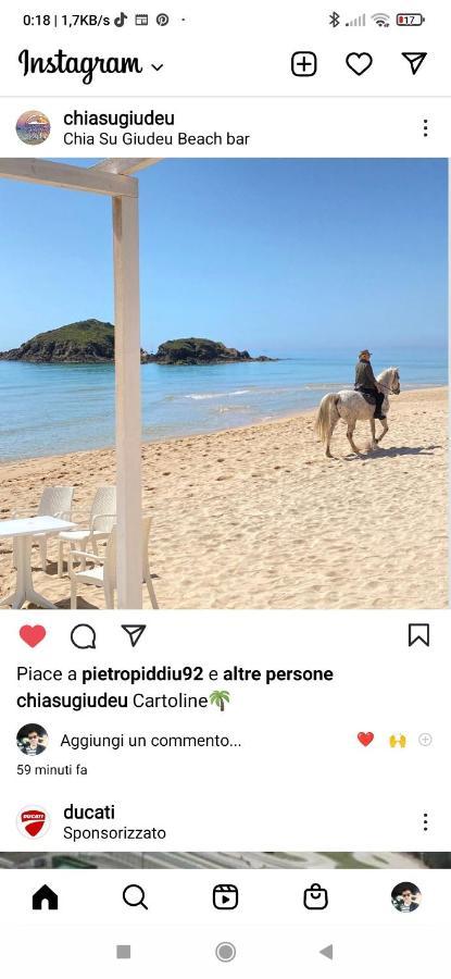 Villa Bianca Chia Esterno foto